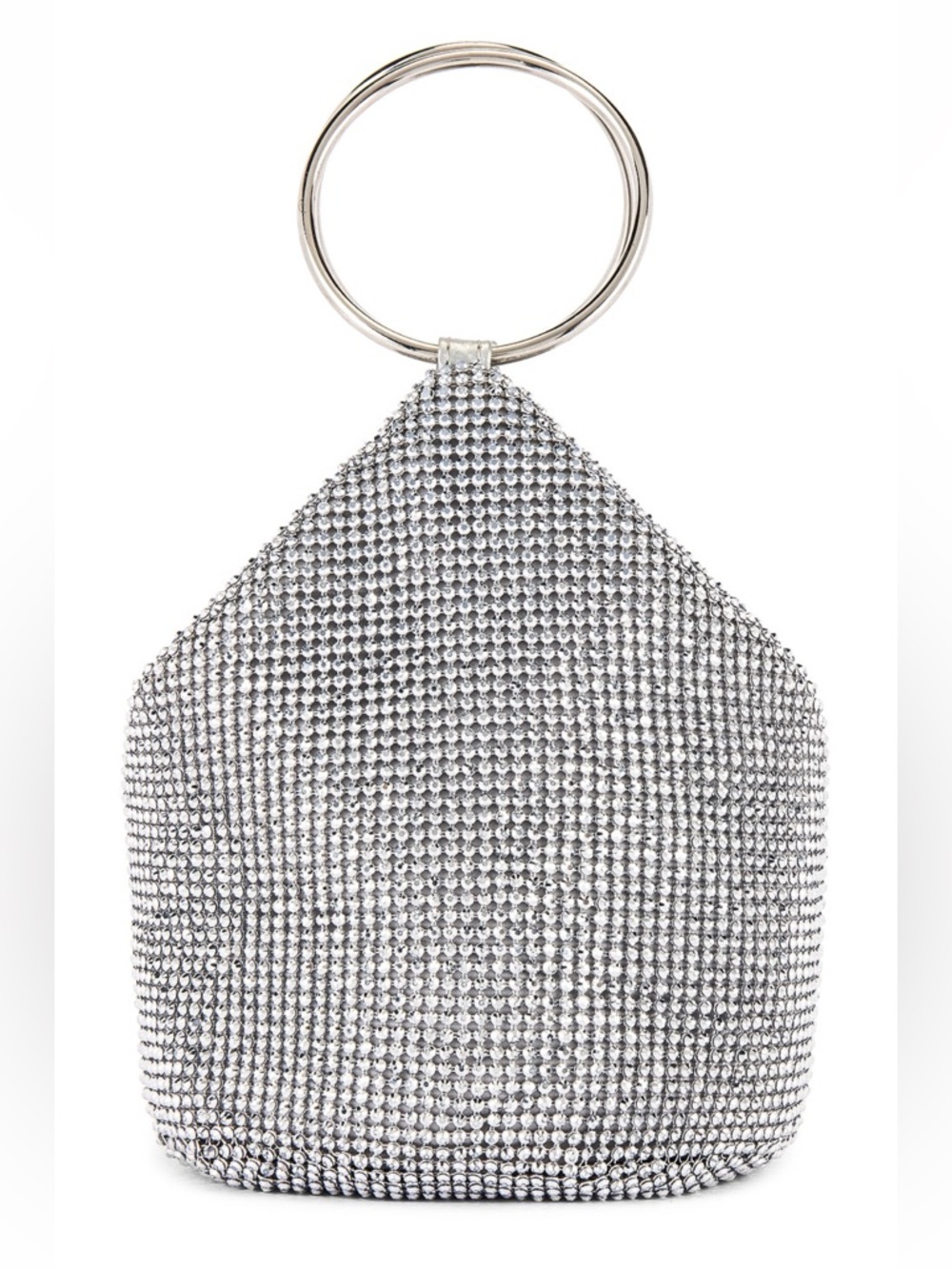 OLGA BERG ELLIE CRYSTAL MESH HANDLE BAG